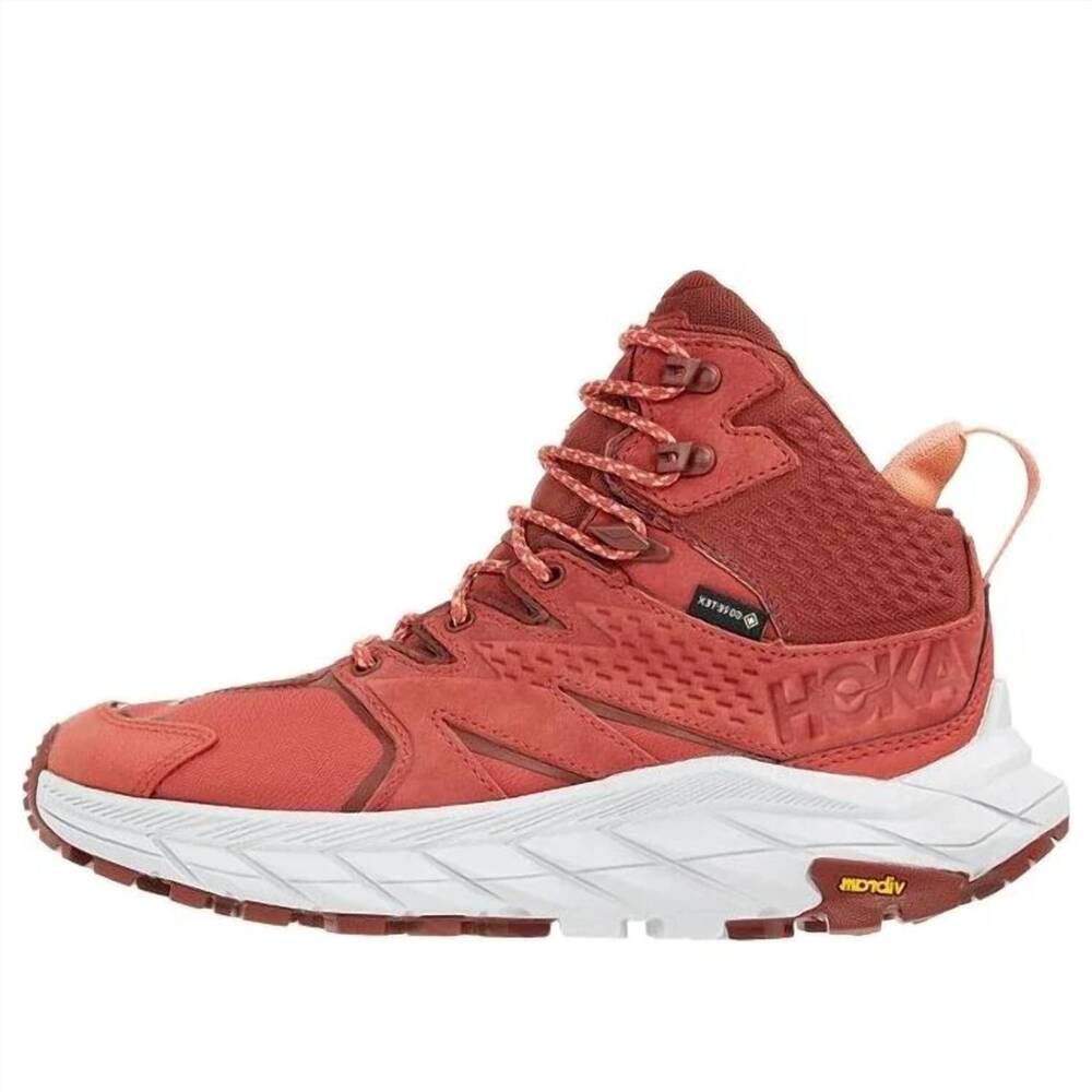 NEW HOKA women's anacapa mid gtx sneaker in hot sauce/cherry mahogany